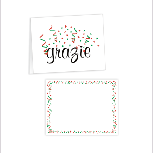 GRAZIE CARDS with envelopes (30 cards with envelopes)